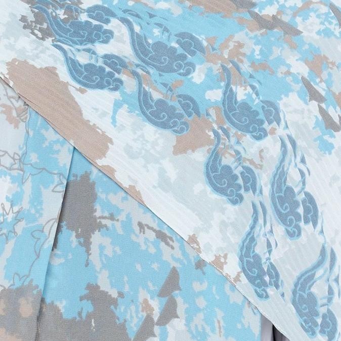 Zm - Chasya Sky Pashmina Plisket - Jelita Indonesia Lamun Ombak