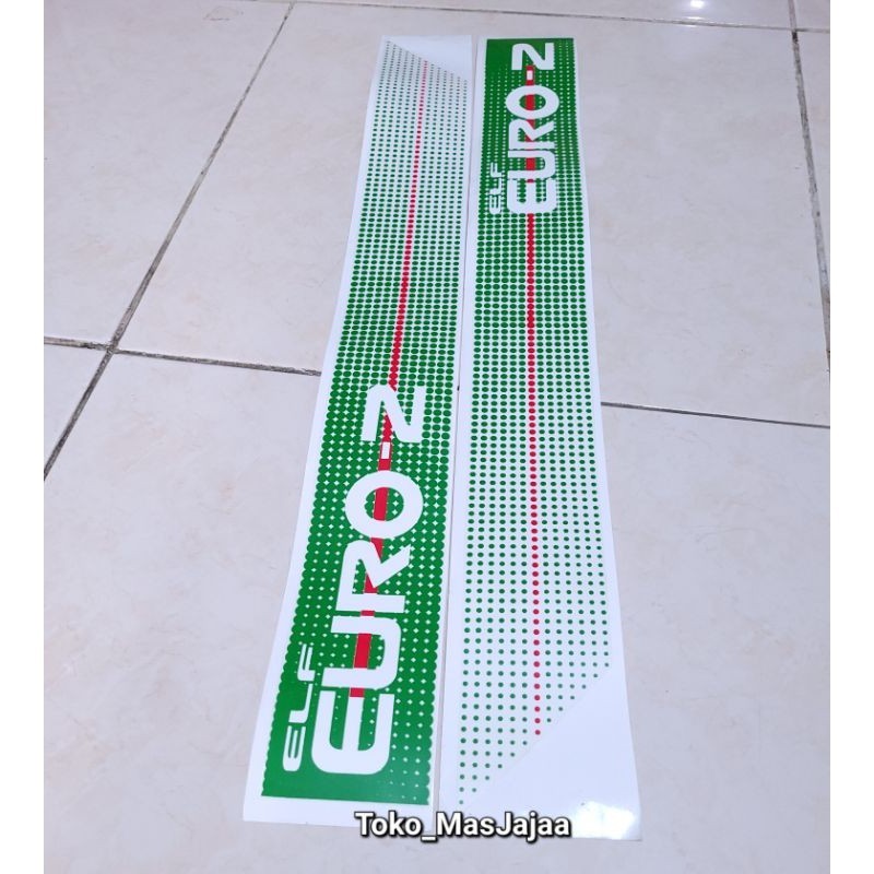 Sticker stiker elf euro-2 hijau sepasang / stiker isuzu elf engkel euro2