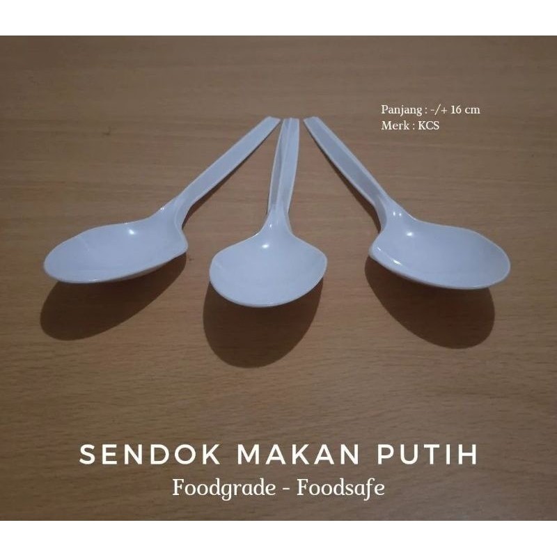 SENDOK MAKAN PLASTIK PUTIH / SENDOK MAKAN PLASTIK PUTIH BUTEK ISI 100