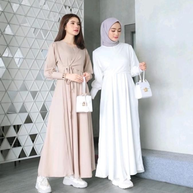 Baju Muslim Wanita Gamis Syari Dress Maxi Sahna Size S M L Xl Terbaru