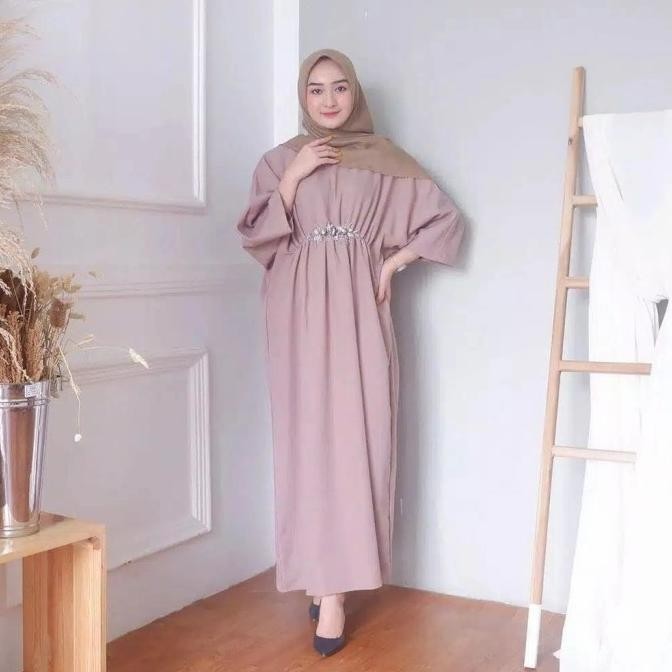 Baju Muslim Wanita Kaftan Maria Dress Maxi Lebaran