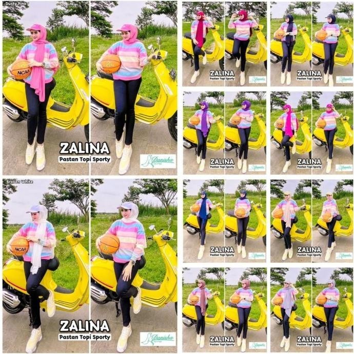 Jilbab Topi Menyatu Pashmina Zalina Sporty Pastan Ori Danisha Hijab