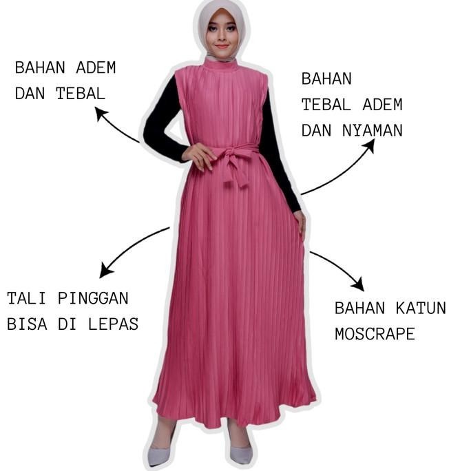 Baju Gamis Wanita Gamis Plisket Gamis Premium Murah 595