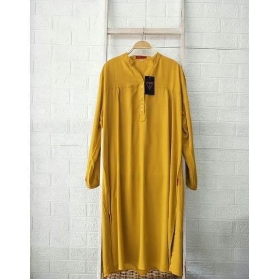 Tunik Polos Rayon Jumbo Kuning