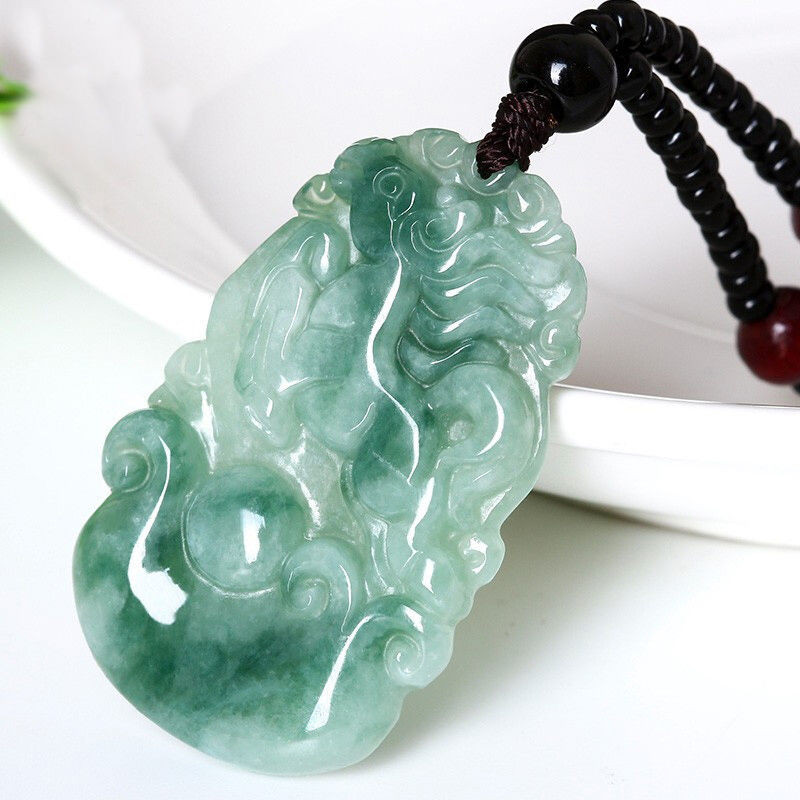 Zodiac Jade Pendant Natural Emerald12Zodiac Necklace Male and Female Jade Pendants