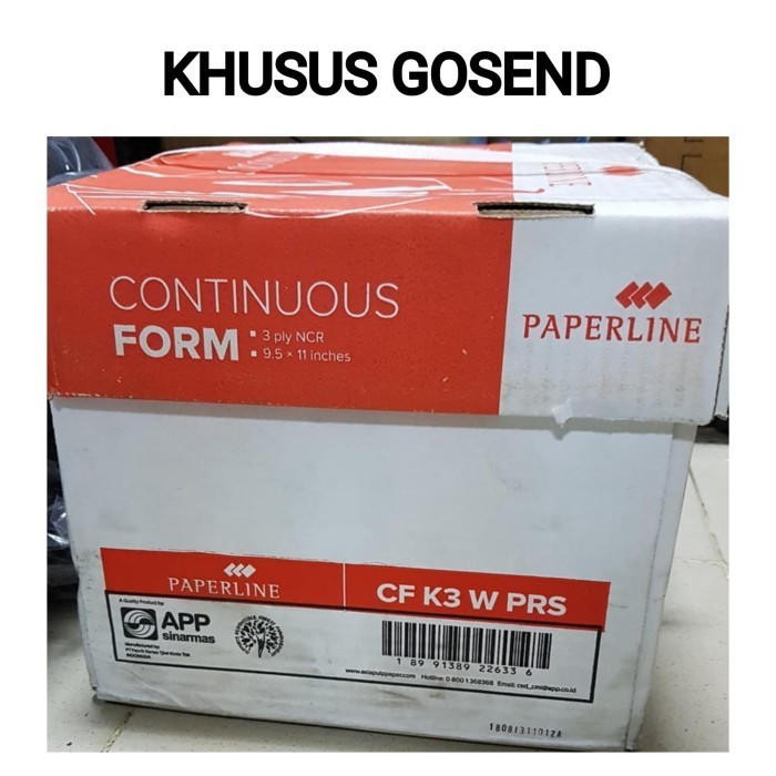 

Continuos Form Sidu 3Ply Prs 9,5X11:2/Kertas Komputer Paperline Bagi2