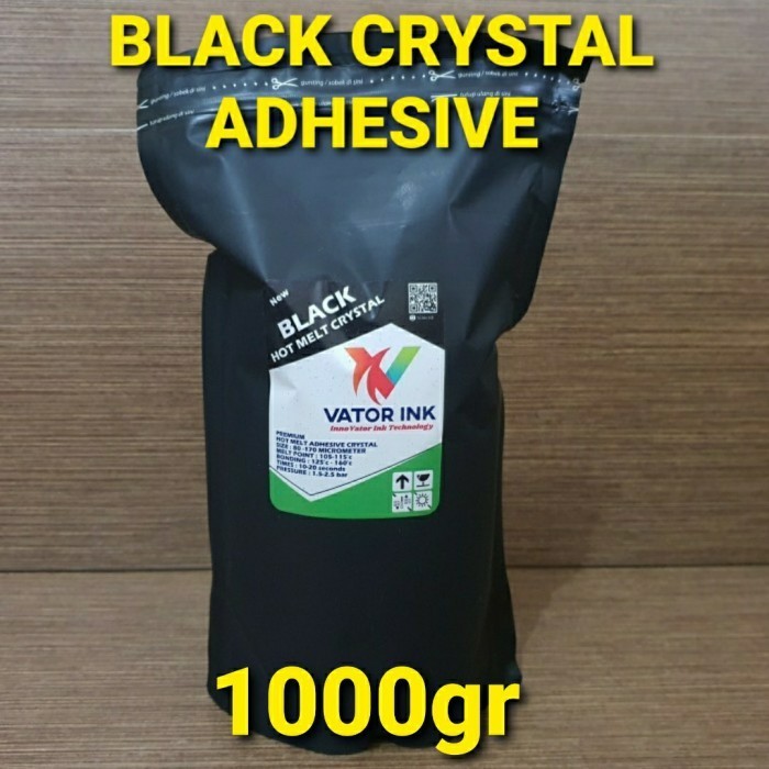 

Vator Hot Melt Black Crystal Adhesive 1000Gr Sablon Dtf Kaos Jersey