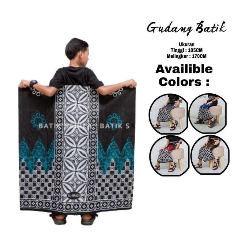 Sarung Batik Anak Laki Laki - Sarung Santri Kecil - sarung Batik karakter - Sarung Batik Kang santri
