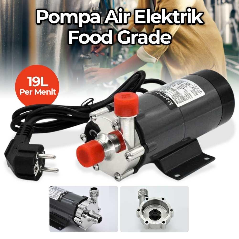 Pompa Air Elektrik Magnet Pump Food Grade HomeBrew Wine 10W 19L/Min MP-15RM Pompa Aquarium Sumur Kec
