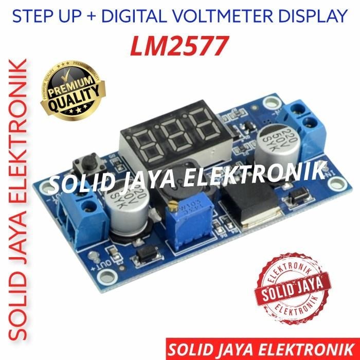 STEP UP LM2477 MODUL CONVERTER PLUS DIGITAL VOLTMETER DIPSLAY BOOST UP
