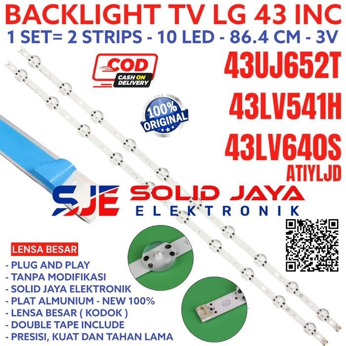 BACKLIGHT TV LED LG 43 INC 43UJ652 43UJ652T 43UJ LAMPU BL KODOK 10K 3V