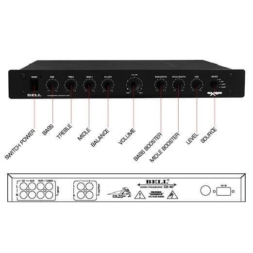 BOX TONE CONTROL PARAMETRIC PARAMETRIK CX40 CX 40 CX-40 BELL BGR ASLI