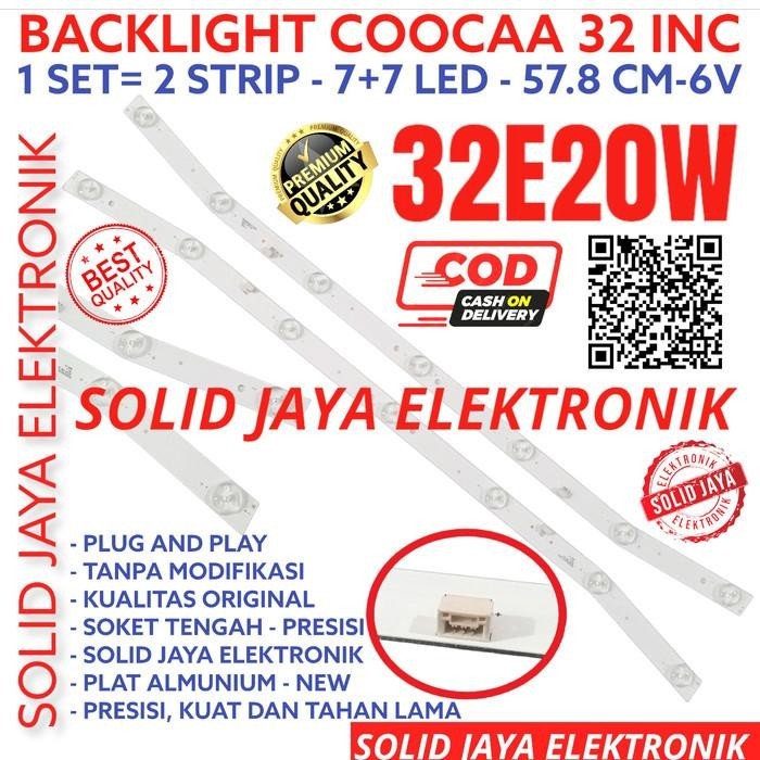 BACKLIGHT LED TV COOCAA 32E20W 6 VOLT 7 KANCING LAMPU BL 32 E 20 W