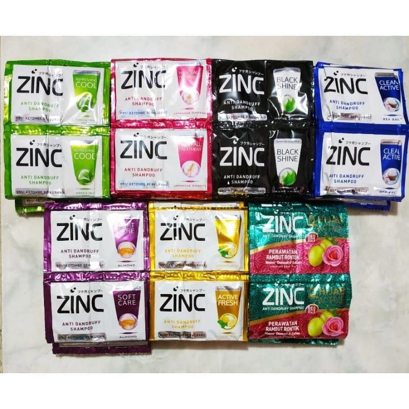 Zinc shampoo sachet (12 sachet)