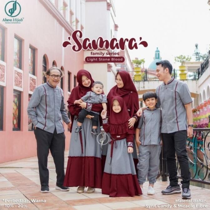 Sarimbit Alwa Hijab Samara Family Famset Lebaran Terbaru Terbaik
