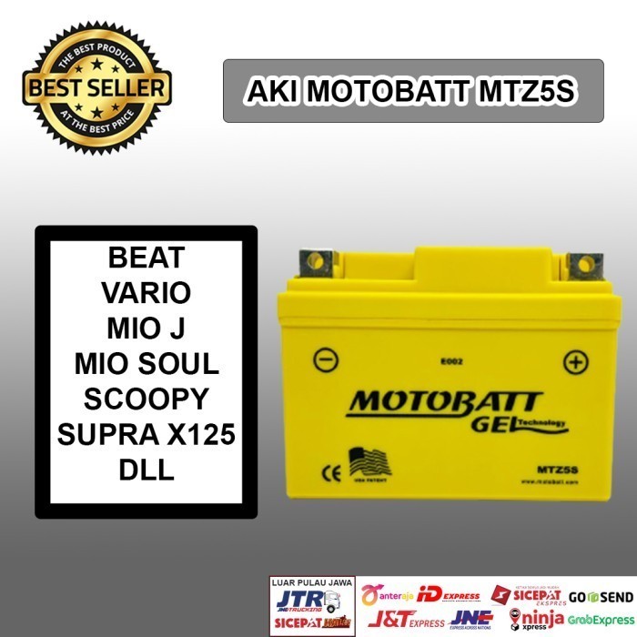 Aki Motor Honda Beat FI AKI MOTOBATT GEL MTZ5S ORIGINAL