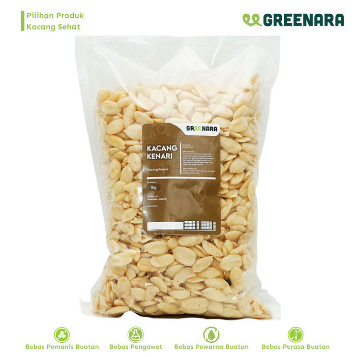 

Greenara Kacang Kenari Mentah 1 Kg / Raw Kenari Nuts