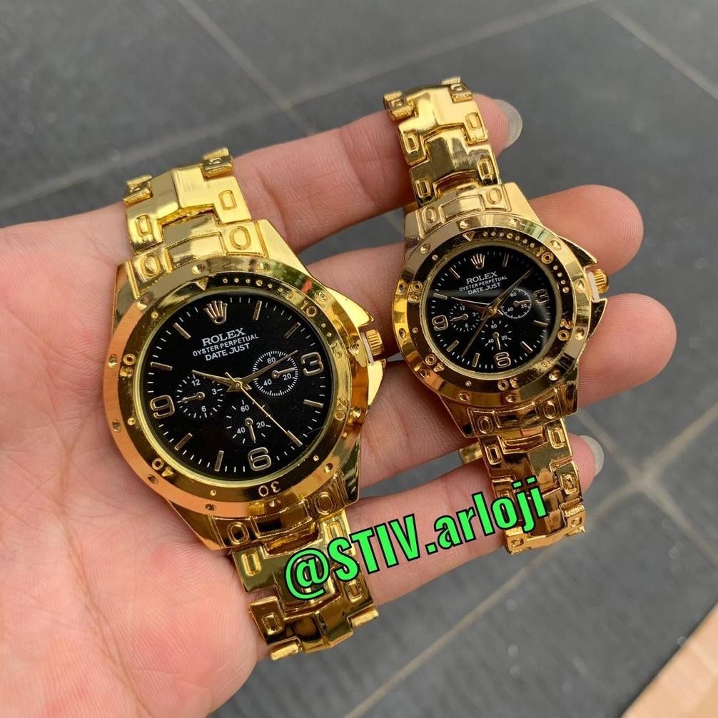 Promo Ramadhan Bisa Cod Jam Tangan Couple Rolex Tulang Rx~7193 ~ Free Box Rx & Sertifikat ~ Jam Tang