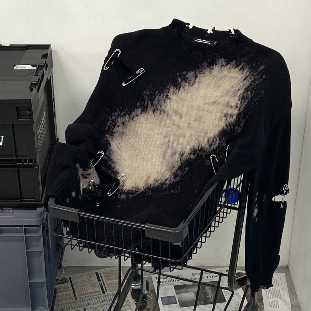 Ripped Tassel Long-Sleeved Sweater Sweater for Men