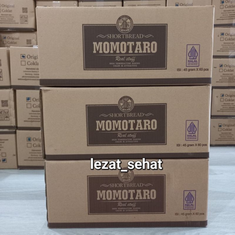 

Roti Momotaro Cookies 1 Dus Isi 60Pcs Varian , Coklat Dan Kelapa