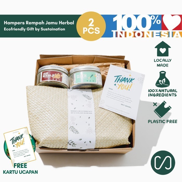 

Hampers Rempah Jamu Herbal Ecofriendly Gift Set By Sustaination (2Pcs)