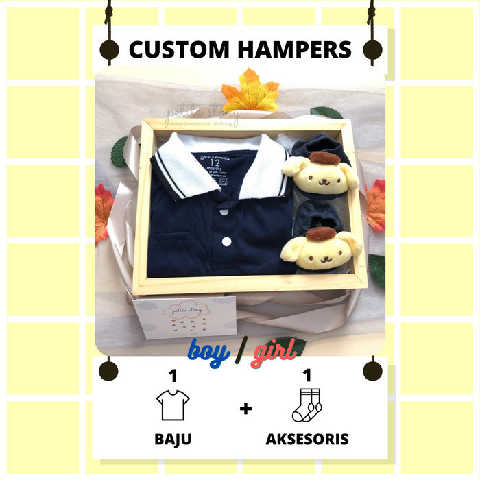 

Custom Hampers Bayi - Petite Story - Honey - 1 Baju Dan 1 Kaos Kaki