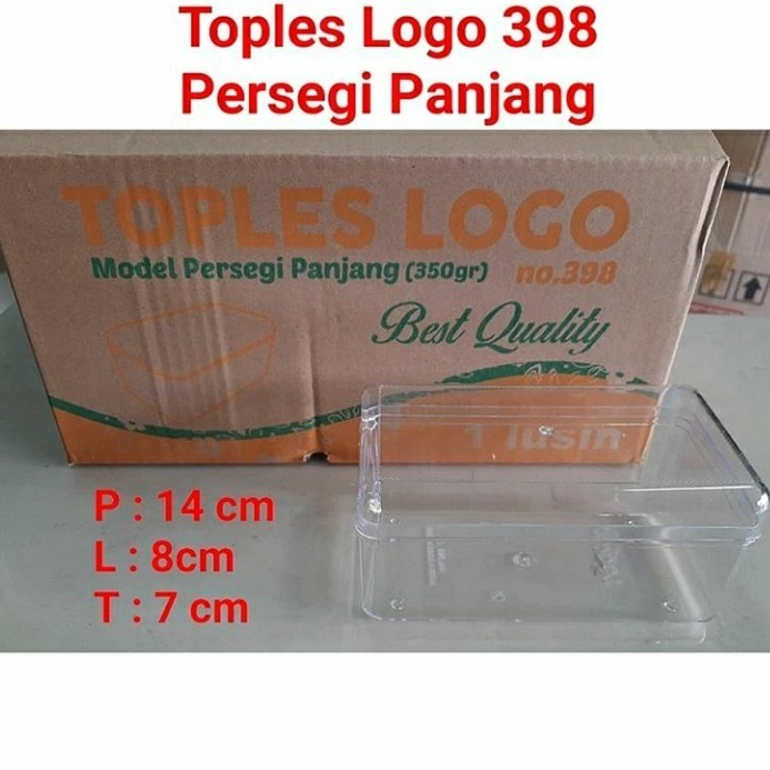 Toples Nastar Cookies Dessert Box Plastik Persegi Panjang Logo 398