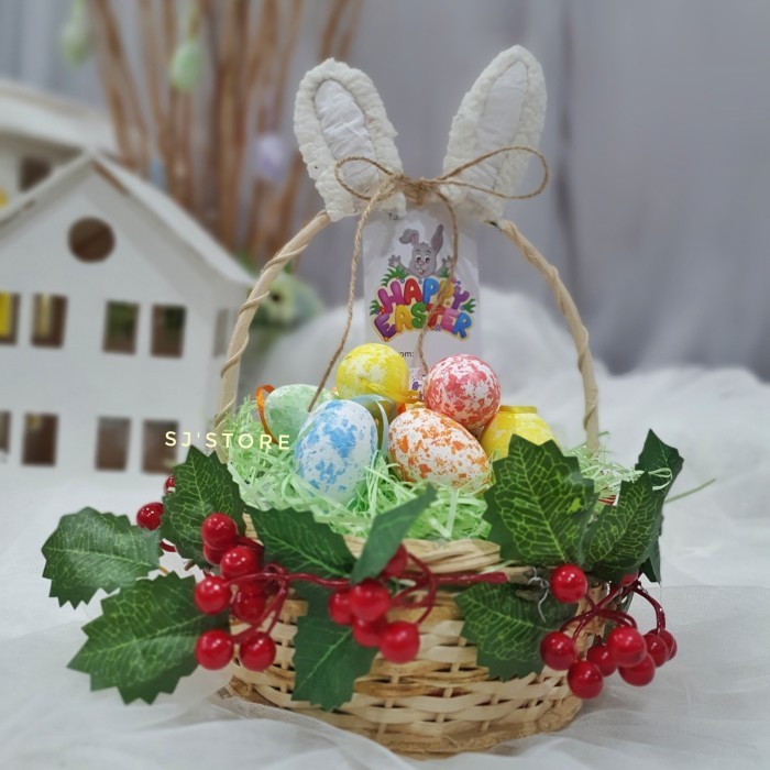 

Easter Bunny Eggs Hampers Dekorasi Hiasan Meja Unik Kelinci Paskah