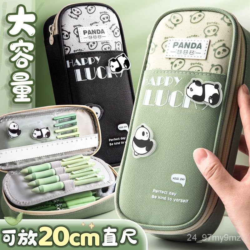 

Panda Stationery Box for Pupils Cute Multi-Layer Large Capacity Boy Multifunctional Pencil Case2024New Year W8PC
