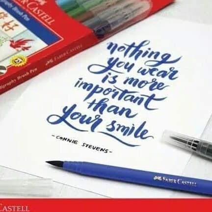 

Calligraphy Brush Pen Faber Castell 12 Warna/Spidol Kuas |Murah