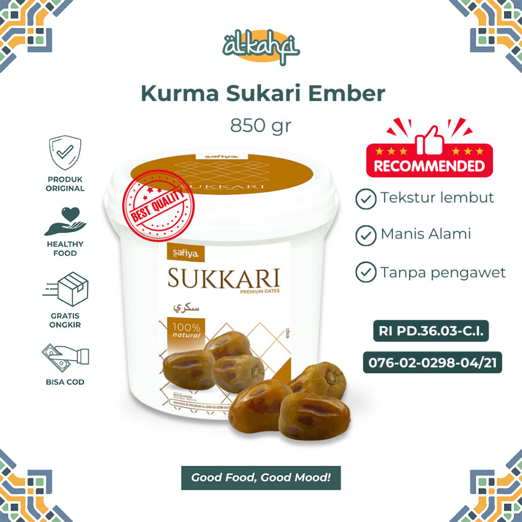 

MJS Kurma Sukari Ember 850 gram Original Premium