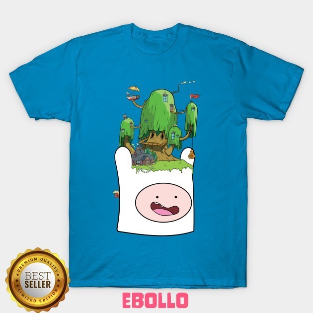 Baju Kaos Tshirt Adventure Treehouse Adventure Time Cartoon Distro Cotton Combed Premium Kaos Pria W