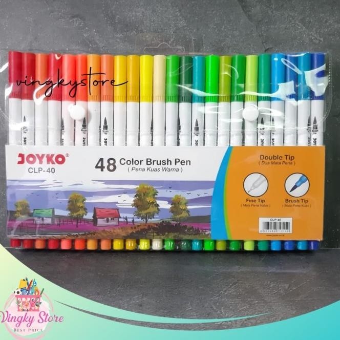 

Color Brush Pen / Pena Kuas Warna Clp-40 48 Warna Joyko |Murah