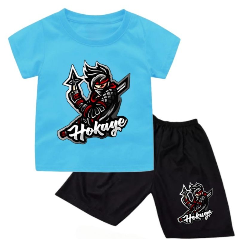 Setelan kaos anak Laki-Laki Gambar HOKAGE GAME FF