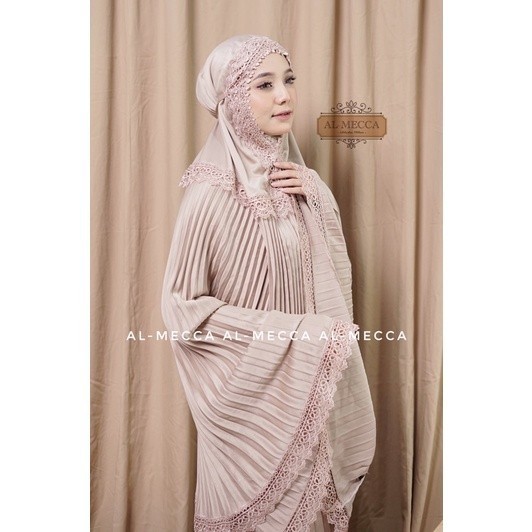 Mukena Dewasa Plisket Daily Al-Mecca Renda Mewah