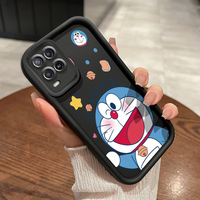 Casing Hp OPPO A54 Case pelindung HP pola Doraemon Casing pelindung silikon Softcase lunak dua orang