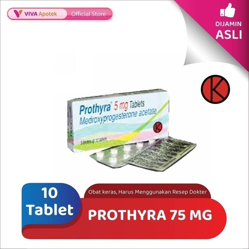Prothyra 75 mg / Medroksiprogesteron / Perdarahan (10 Kapsul)