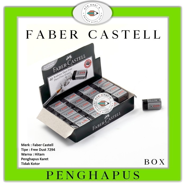 

Faber Castell - Ghapus Kecil Dust Free 7294 Hitam - Box