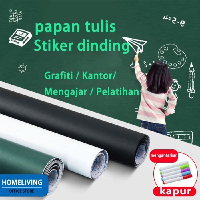 

45 X 200 Cm - 90 X 200 Cm Stiker Papan Tulis Whiteboard Blaboard