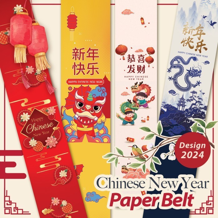 

:=:=:=:=] [Isi 50] Paper Belt Imlek/ Sabuk Chinese New Year