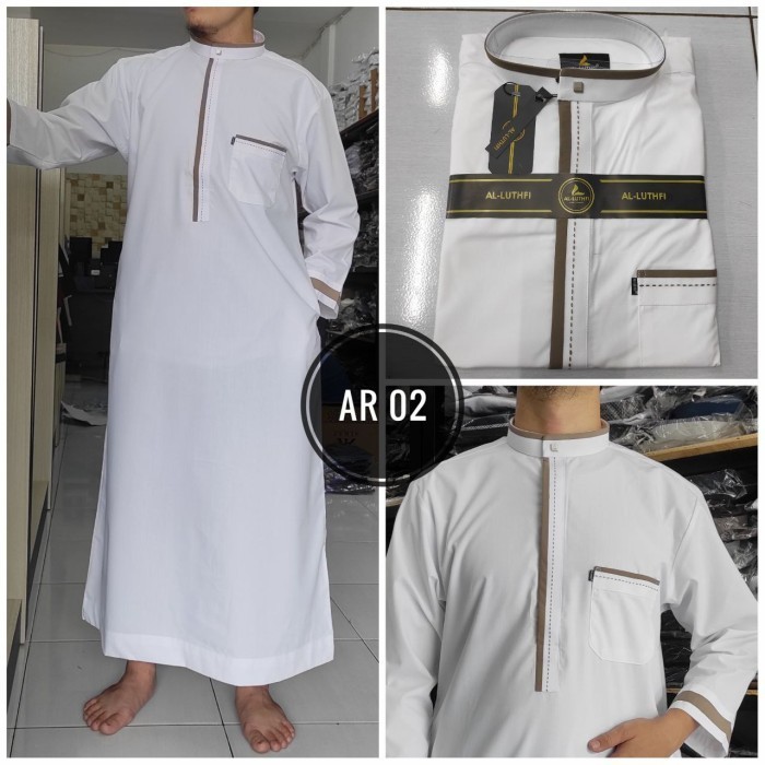 promo Jubah / Gamis Al Lutfi Anak Remaja Putih