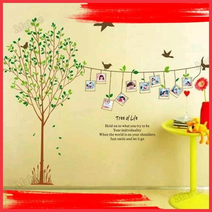 

(bk fash) paket 2 pcs sticker tree of life family frame sizexl
