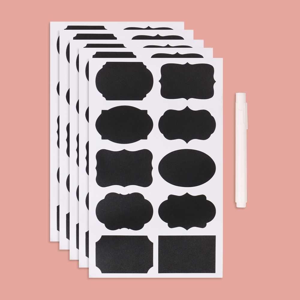 

[Grosir Boby] ALLOYSEED Stiker Label Blackboard Papan Tulis Removable 5 PCS - TH002