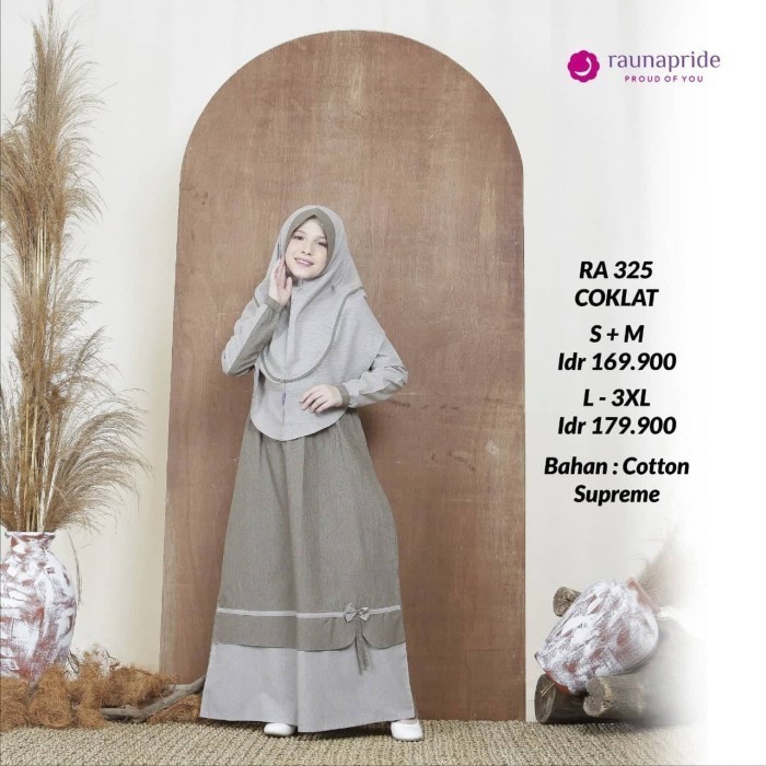promo Rauna Sarimbit Keluarga / RK -325 Coklat / Fashion Muslim