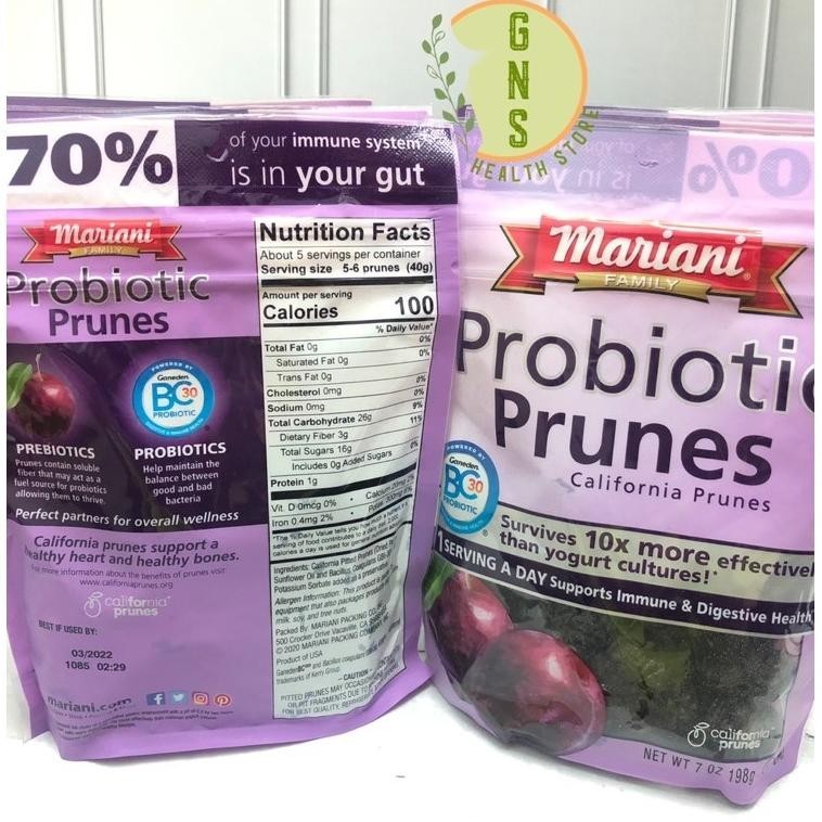 

Mariani Family Probiotic Californa Prunes 198 Gram Product Of Usa Terlaris