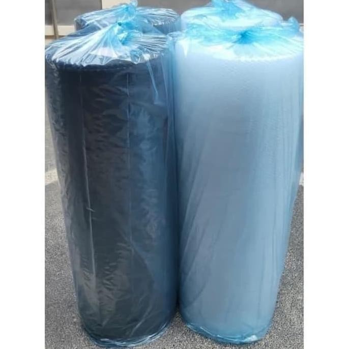 

Plastik Bubble Wrap (50 Meter X 1.25 Meter) Hitam Dan Bening / Plastik Gelembung / Bubblewrap Promo