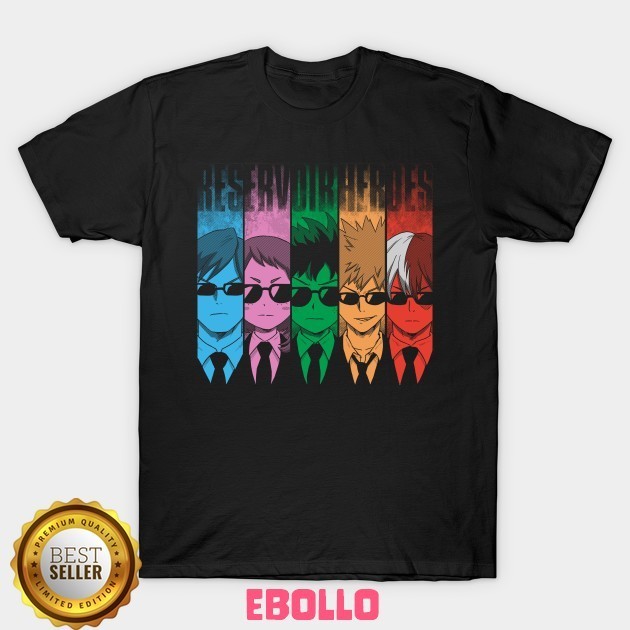 Baju Kaos Tshirt Reservoir Heroes Anime My Hero Academia Dogs Distro Cotton Combed Premium Kaos Pria