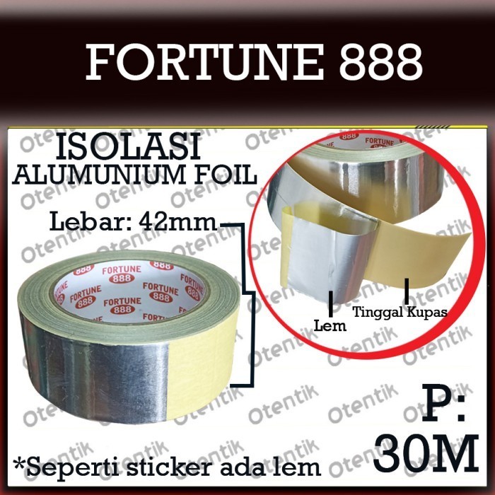

Isolasi Alumunium Foil Tahan Panas - Tape - Lakban - Solasi Alunium