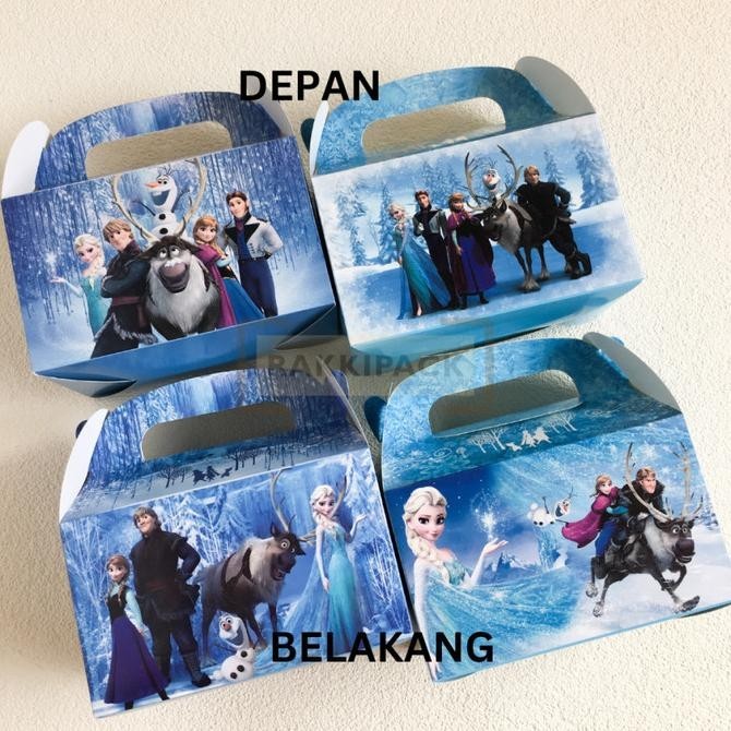 

favorit] 6PCS gable box paper bag tas kertas goodie bag snack ultah anak frozen