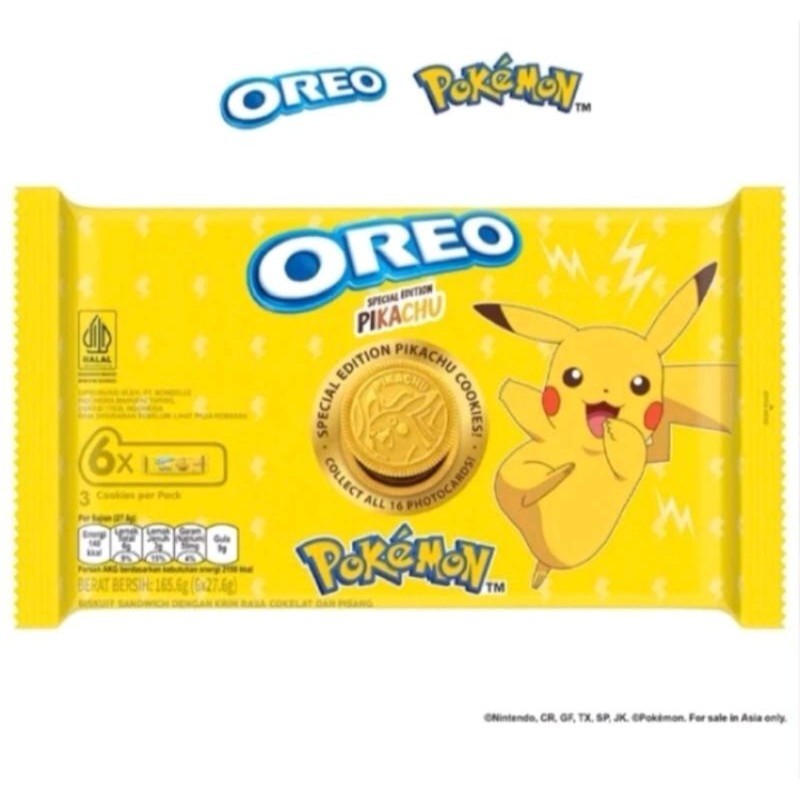 

OREO POKEMON LIMITED EDITION FREE FHOTO CARD PIKACHU